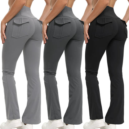 Pantalon de Yoga avec poches, contrôle du ventre pour salle de sport, Fitness