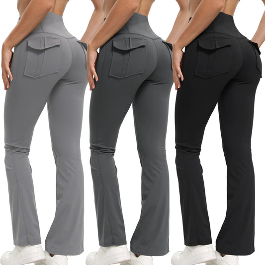 Pantalon de Yoga avec poches, contrôle du ventre pour salle de sport, Fitness