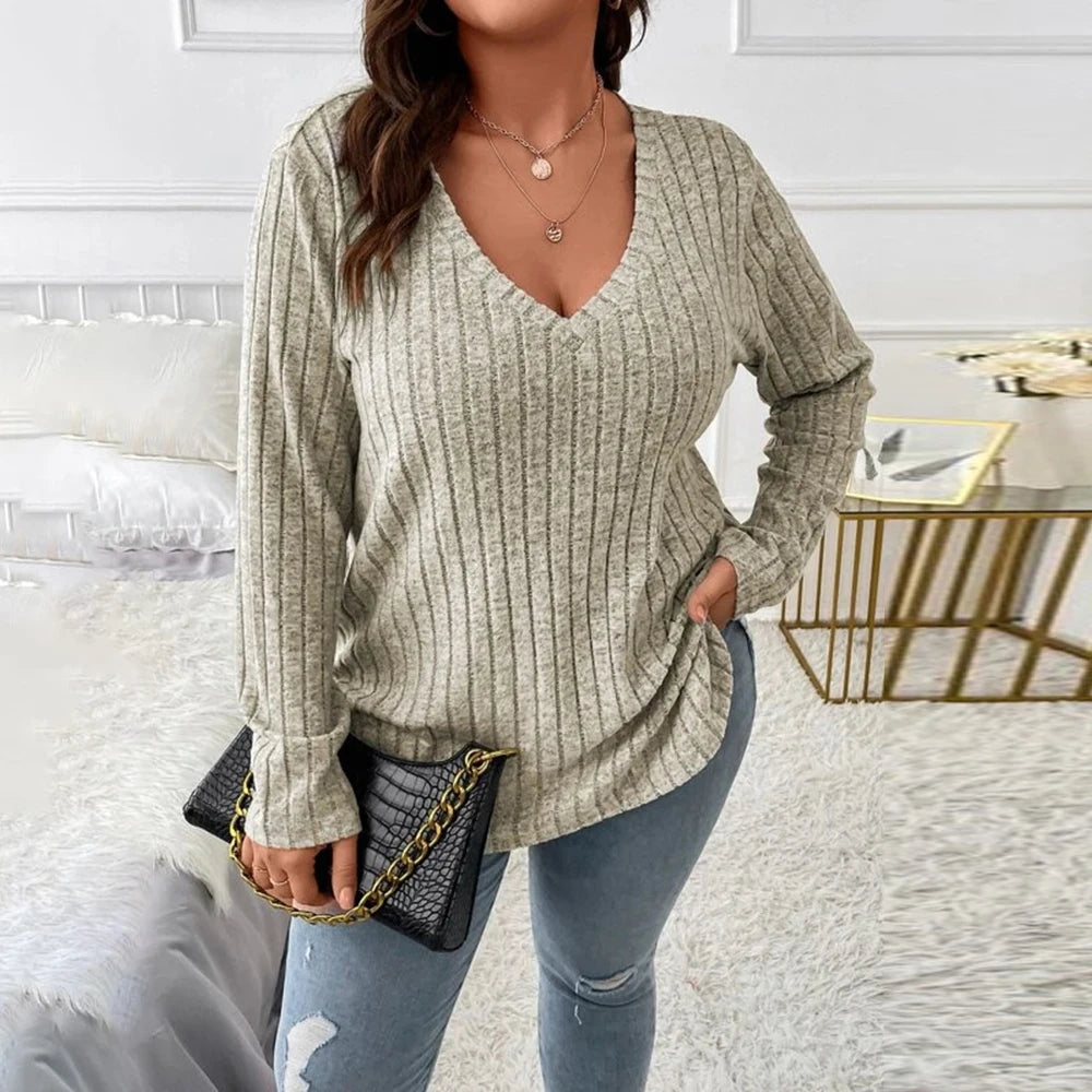 T-shirt à manches longues couleur unie