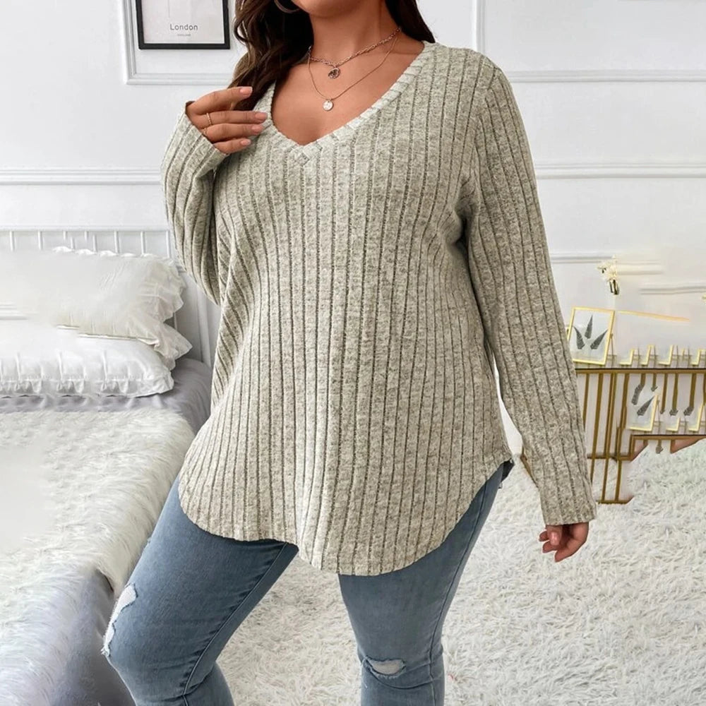 T-shirt à manches longues couleur unie