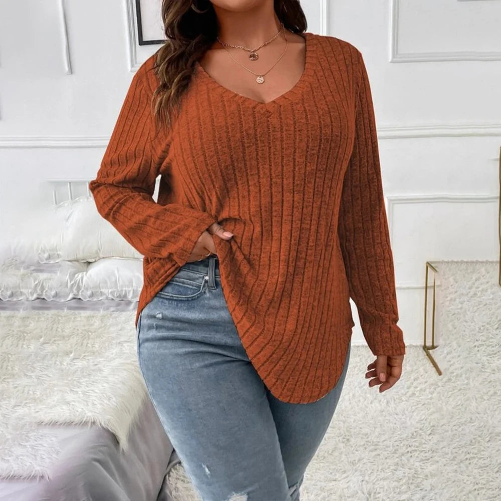 T-shirt à manches longues couleur unie