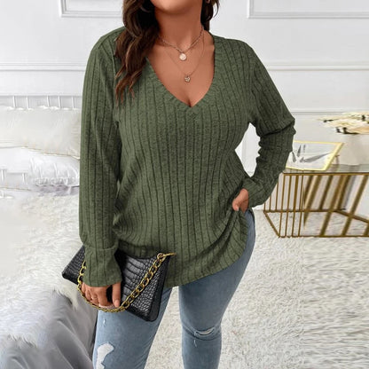 T-shirt à manches longues couleur unie