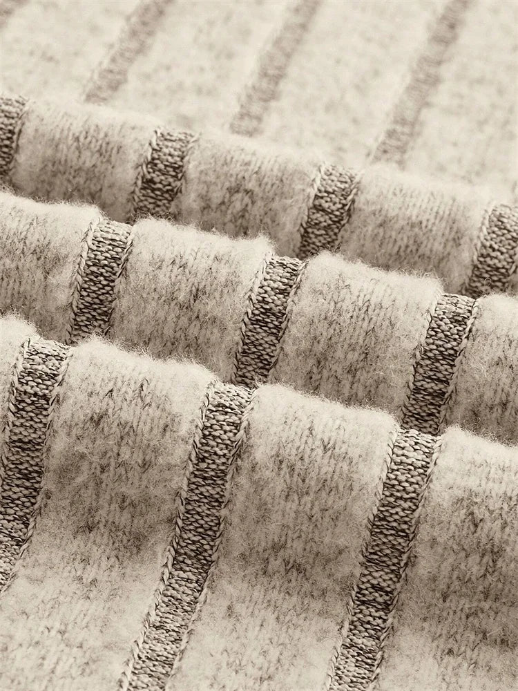 Jupe longue en tricot côtelé couleur unie