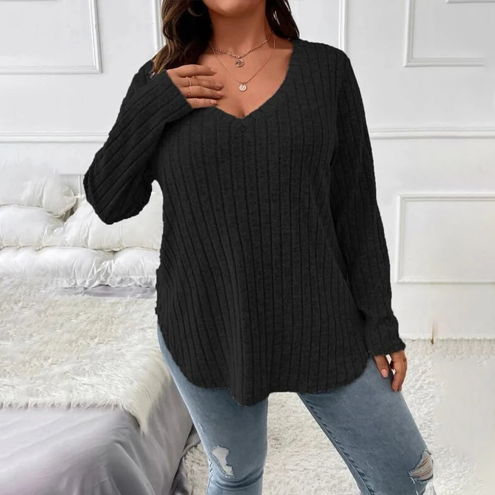 T-shirt à manches longues couleur unie