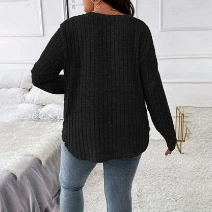 T-shirt à manches longues couleur unie