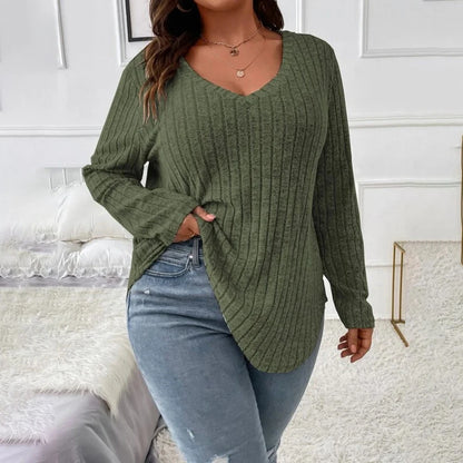 T-shirt à manches longues couleur unie