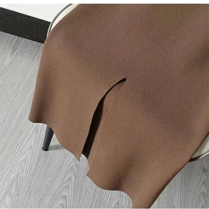 Jupe crayon taille haute longue