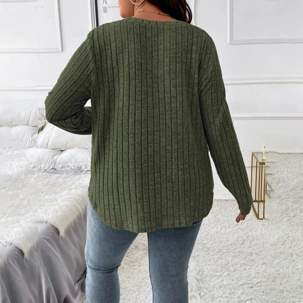 T-shirt à manches longues couleur unie