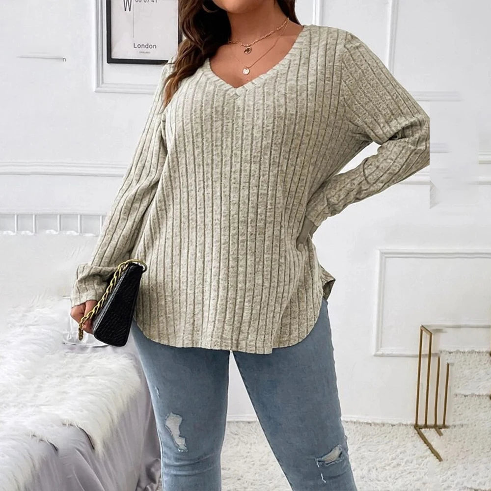 T-shirt à manches longues couleur unie