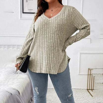 T-shirt à manches longues couleur unie