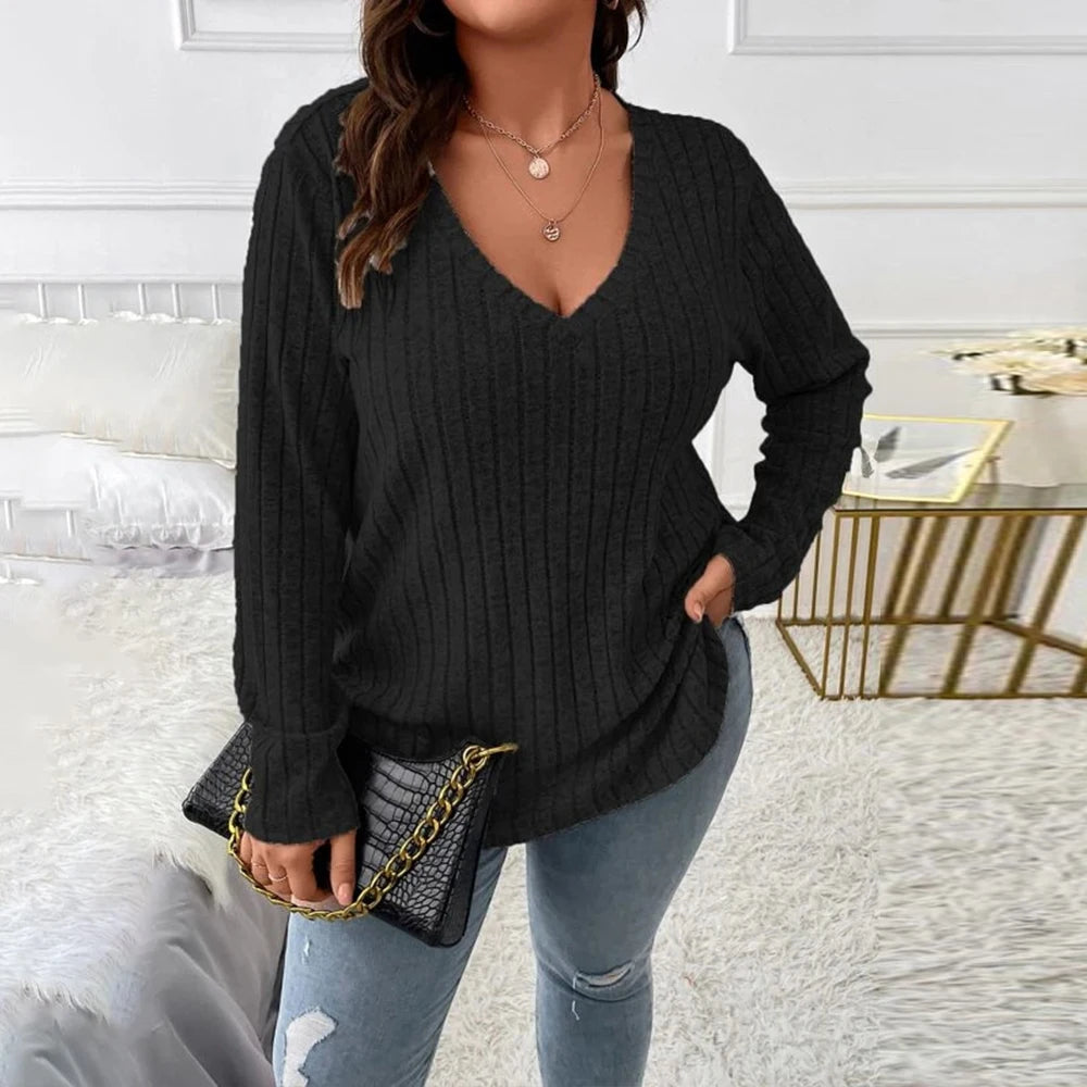 T-shirt à manches longues couleur unie