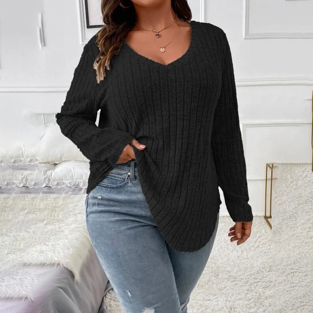 T-shirt à manches longues couleur unie