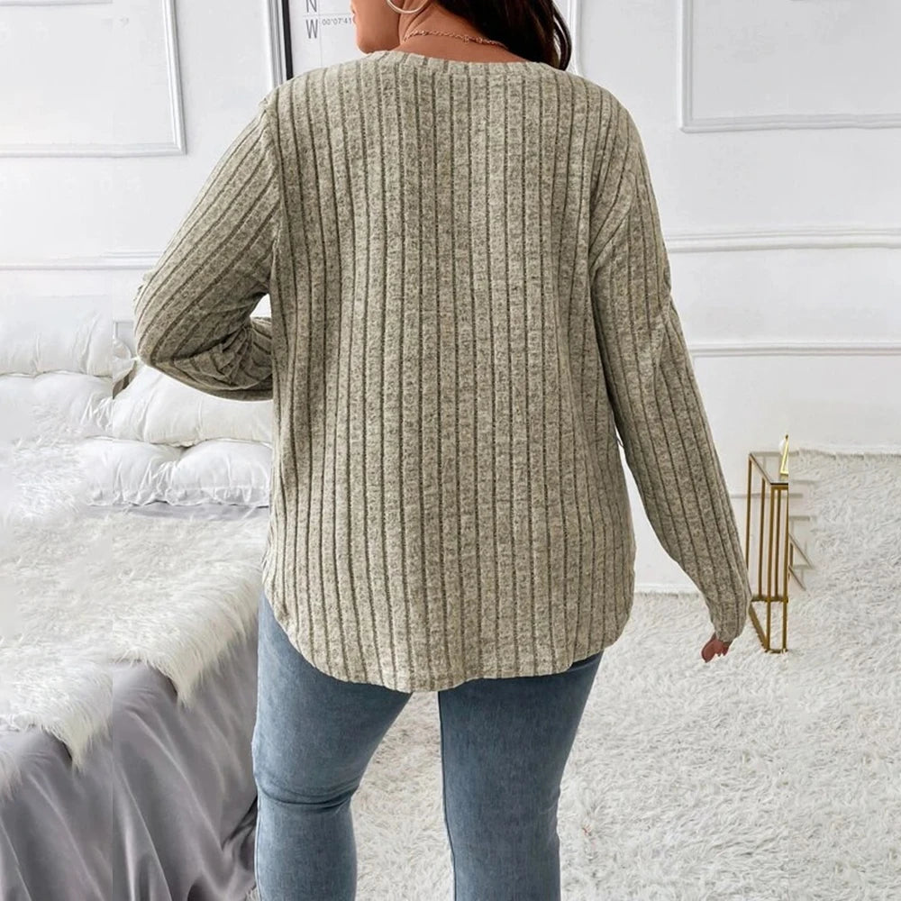 T-shirt à manches longues couleur unie