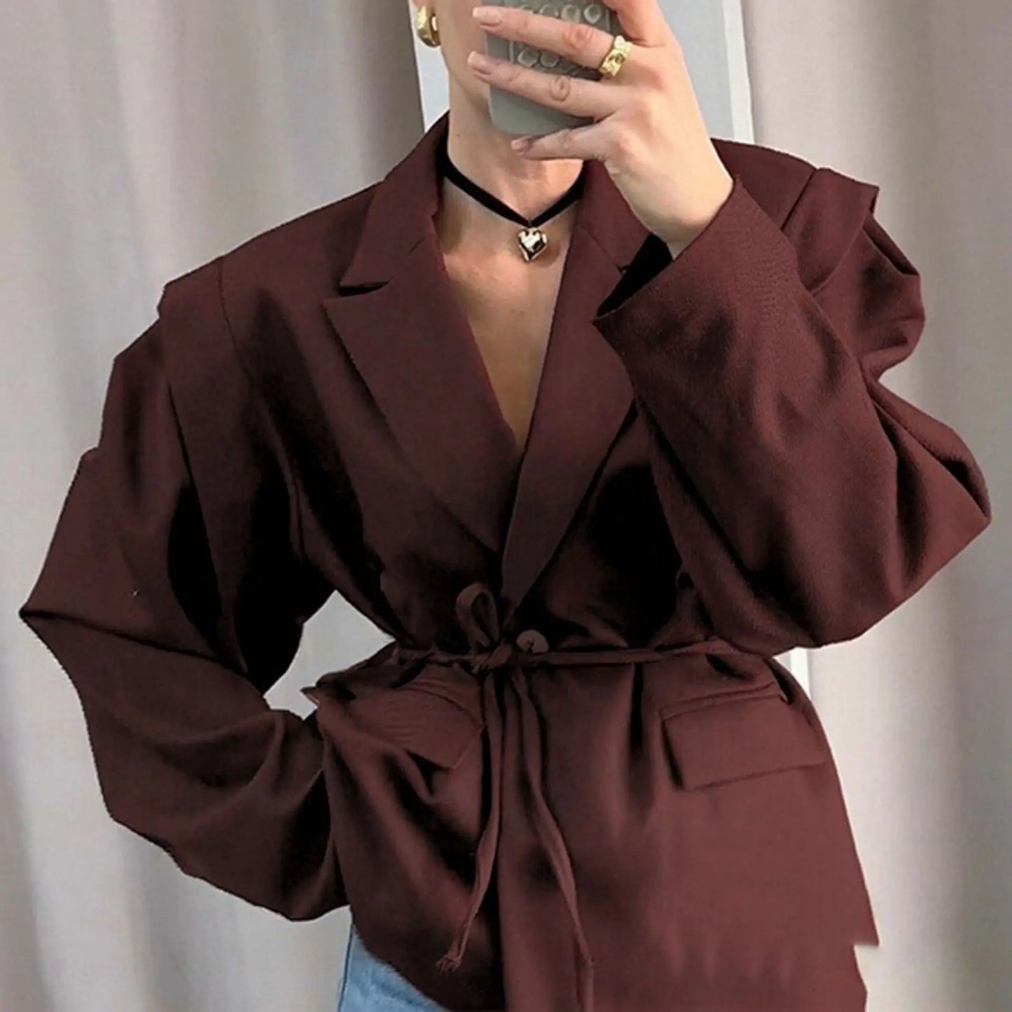 Blazer pour femme élégant avec ceinture