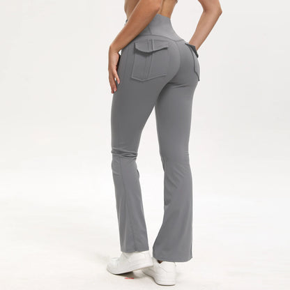 Pantalon de Yoga avec poches, contrôle du ventre pour salle de sport, Fitness