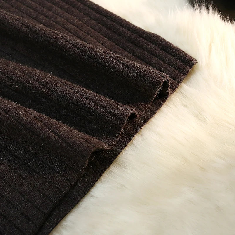 Jupe mi-longue taille haute pour femme, style simple, mode féminine