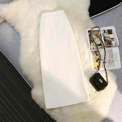 Jupe mi-longue taille haute pour femme, style simple, mode féminine