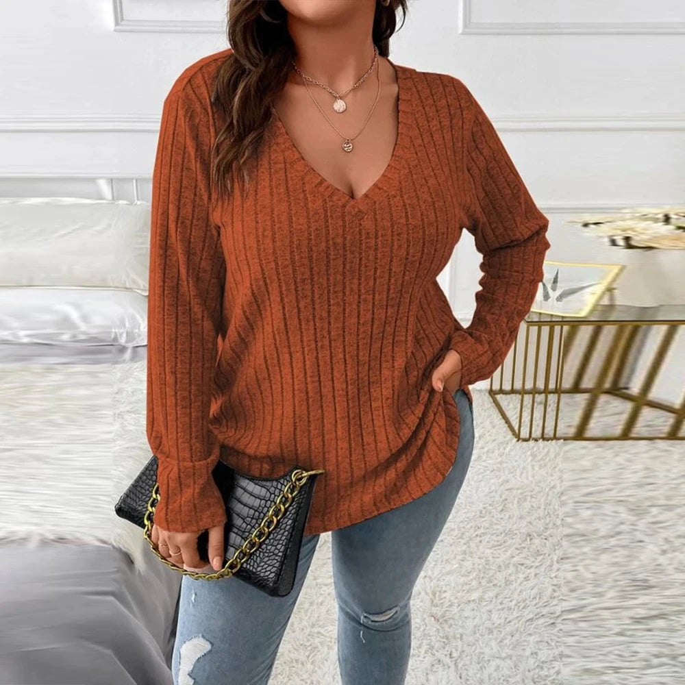 T-shirt à manches longues couleur unie